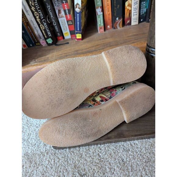 Zona Centro EU Size 37 US 7 White Leather Hand Painted Paris Renaissance Boots - Picture 6 of 8